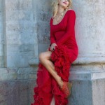 фотосессия в красном платье